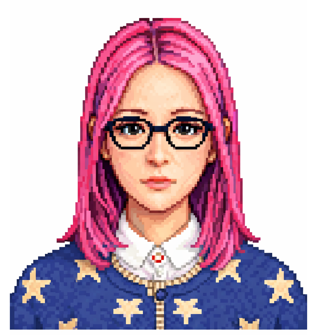 Beyza Doğuç pixel art portresi